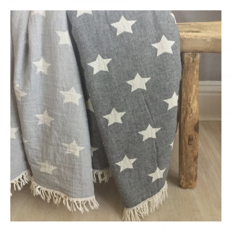 Плед-накидка Barine Wool Star Throw Grey серый 135x170 см