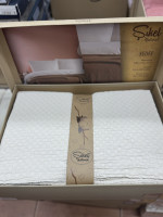 Постельное белье Sikel Sedef светло - серое вареный хлопок + муслин евро