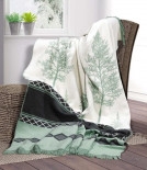 Двусторонний хлопковый плед Moss Home 180x220 см, модель 3