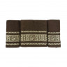 Набор махровых полотенец Gold Soft Life Версаче из 3 шт. 50х90 см и 70х140 см коричневый