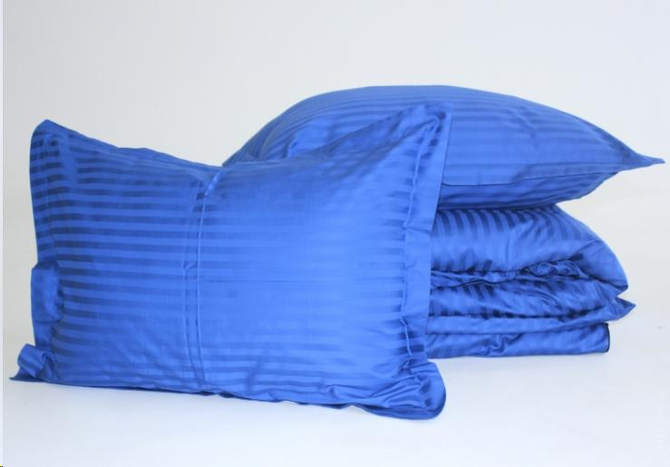 Наволочка Mirson Satin Stripe 30-0019 Blue 50x70 см сатиновая