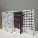 Простынь на резинке c наволочками из фланели Cotton Collection 160х200 см + 25 см, в ассортименте модель 4