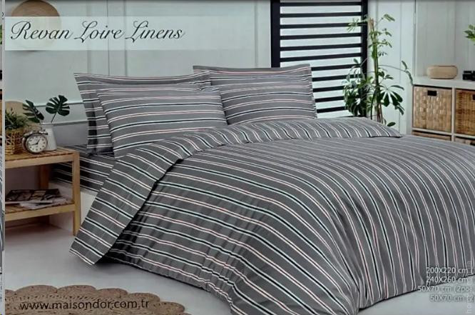 Постельное белье Maison D'or Revan Loire grey (серое) евро