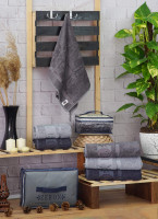 Набор бамбуковых полотенец Zeron Agac Bamboo (св.серый, серый, антрацит) 50х90 см.