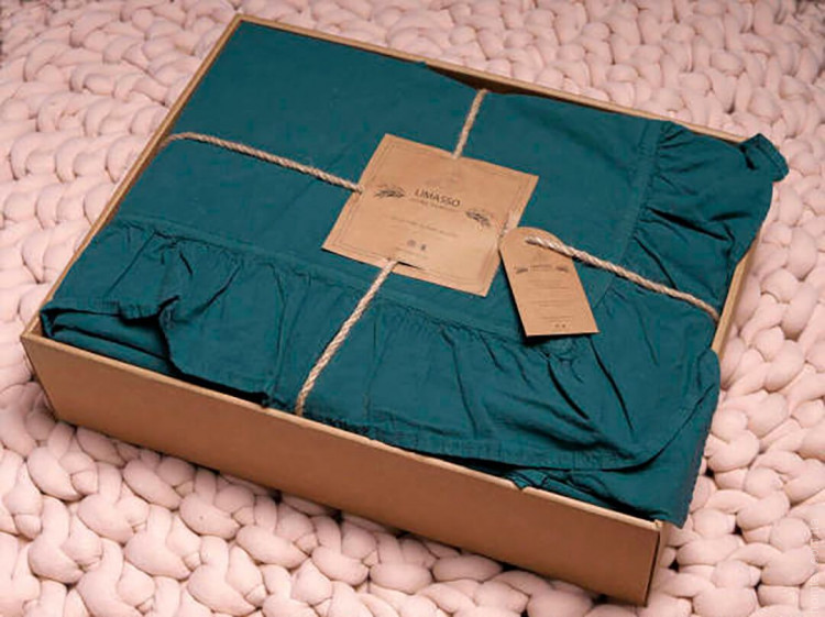 Постільна білизна Limasso Dark green Exclusive полуторний