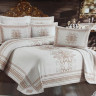 Покрывало хлопковое стёганное My Bed Elif Beige 240x260 см с наволочками Покрывало хлопковое стёганное My Bed Elif Beige 240x260 см с наволочками