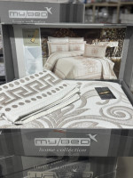 Покрывало хлопковое стёганное My Bed Elif Beige 240x260 см с наволочками