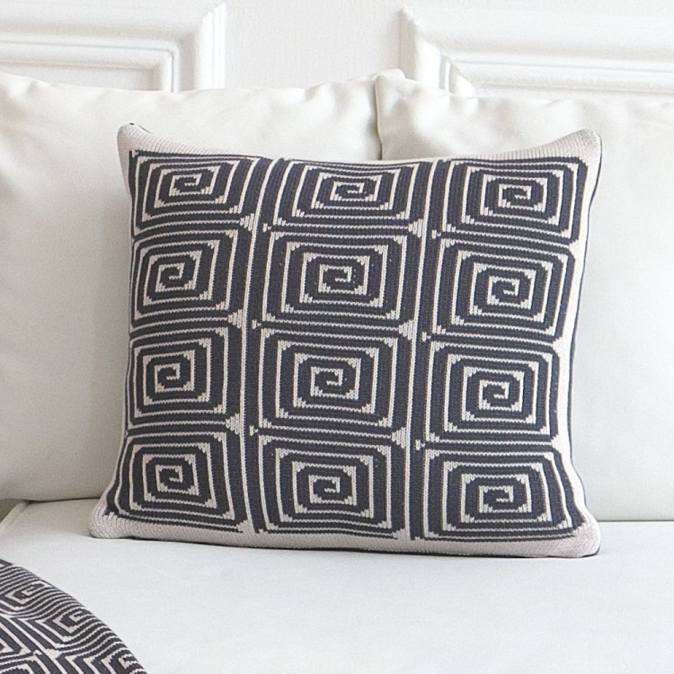 Наволочка La Modno Monogram Anthracite-Beige 45x45 см