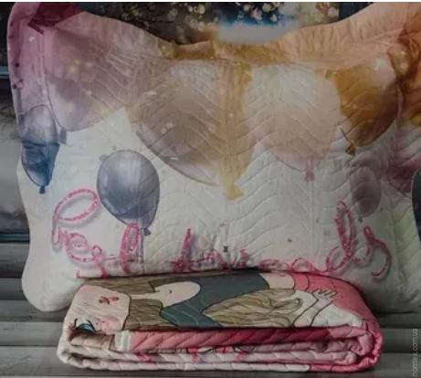 Детское покрывало Miss Bella 175x240 см с наволочкой, модель 17