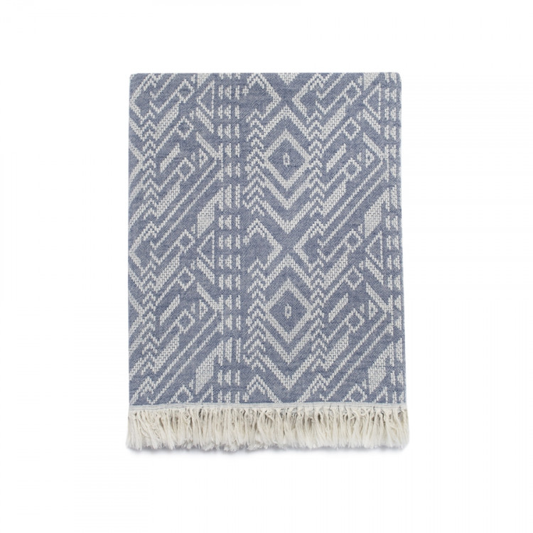 Полотенце Barine Pestemal Argyle Indigo индиго 90x160 см 