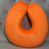 Подушка ErgoFoam ортопедическая рогалик, с эффектом памяти оранжевая 27х32 см