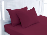 Трикотажный набор Mirson 19-524 Dalici простынь на резинке – 80x190+25 см + наволочка 1 шт - 50x70 см, бордовый