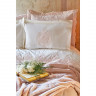 Набор постельное белье с пледом и покрывалом  Karaca Home Desire pudra 2020-1 пудра евро