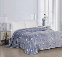 Плед флісовий Love You фліс 150х200 см Зірки світиться у темряві