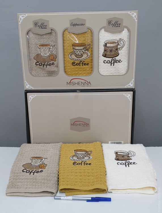 Набор кухонных полотенец Nilteks Fashion Series Coffee 40x60 см 3 шт.