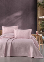 Покривало стьобане Аltinbasak Glimmer rosette 240x260 см з наволочками