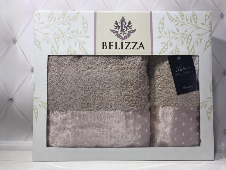 Набор махровых полотенец Belizza из 2 штук 50x90 см+70x140 см, модель 29