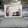 Вязаный плед - покрывало Zeyd Home с помпонами 220x240 см серый