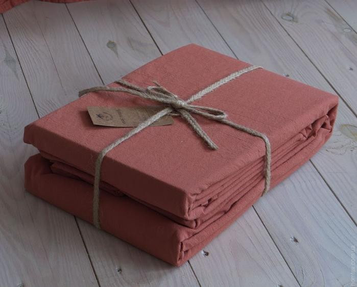 Набор простынь La Modno 240x260 см с наволочками 50х70 см Stonewashed Elegant Terracotta