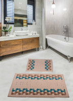 Набор ковриков для ванной комнаты Diva Bouble Blue 60x100+50x60 см