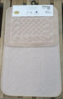 Набор ковриков Zeron Cotton Mat модель V3 50x60 см + 60x100 см, кофейный