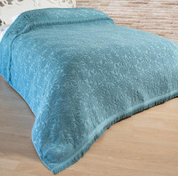 Простирадло махрове Uniko crown home 200x230 см Листочки смарагдове