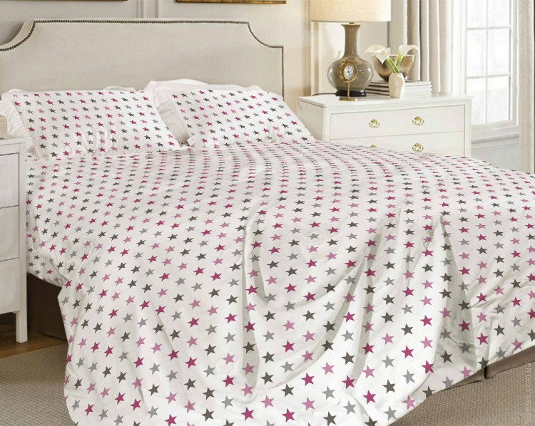 Постельное белье Zastelli 60 разные звезды поплин двуспальный