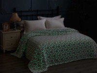 Плед флісовий Love You фліс 150х200 см Павутина світиться у темряві