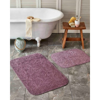 Набор ковриков Karaca Home - Delora murdum фиолетовый 60х100 см + 50х60 см