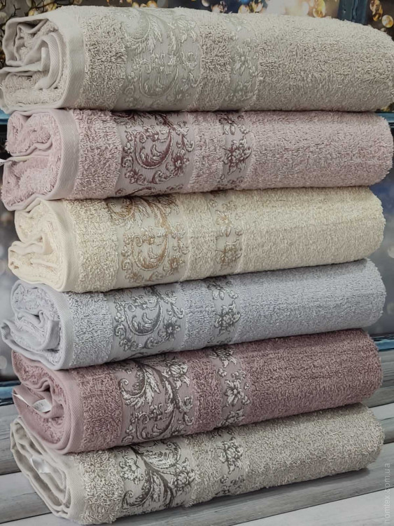Набір махрових рушників Pupilla із 6 шт. 90х150 см., модель 3