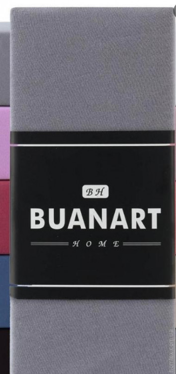 Простынь трикотажная на резинке Buanart gri 180x200+30 см