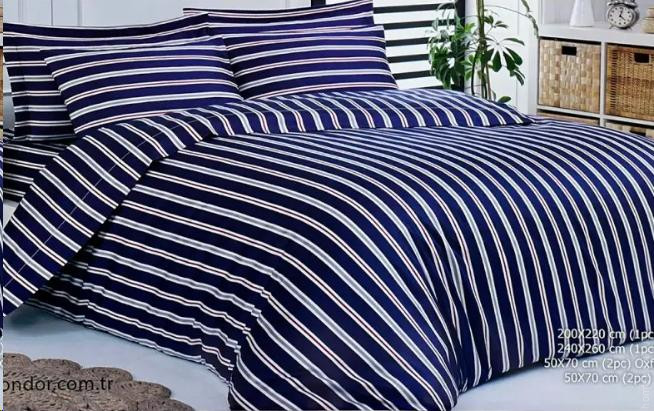 Постельное белье Maison D'or Revan Loire navy blue (темно-синее) евро