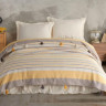 Покривало бавовняне Moss Home 220x240 см (коричневий з жовтим)