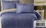 Покрывало стеганое Аltinbasak Glimmer sky sabre 240x260 см с наволочками 