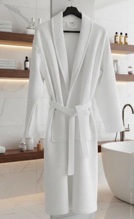 Халат вафельный Zeron белый