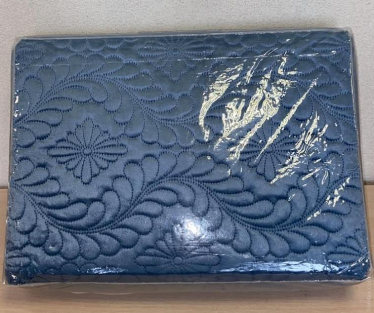 Покрывало Le Vele Velur синее 240x260 см
