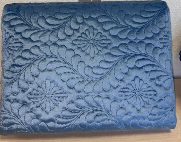 Покрывало Le Vele Velur синее 240x260 см
