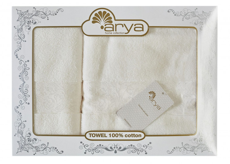 Набор полотенец Arya Jewel кремовый 50x90 см +70х140 см