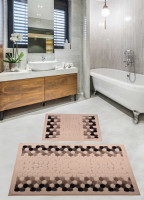 Набор ковриков для ванной комнаты Diva Bouble Black 60x100+50x60 см