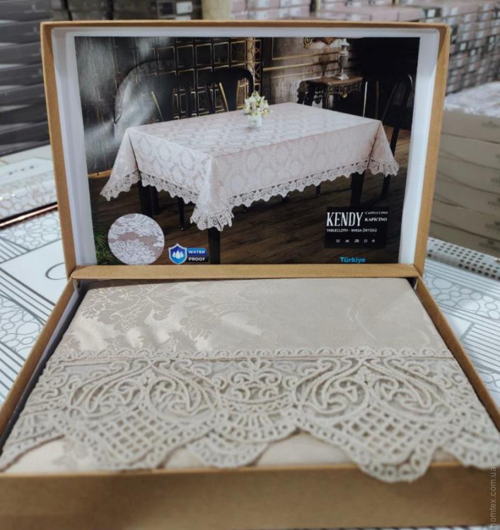 Скатертина водовідштовхувальна Maison Royale Kendy 180х220 см бежева