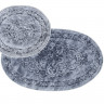 Набор овальных ковриков Arya Antik серый 60x100 см + 60x50 см