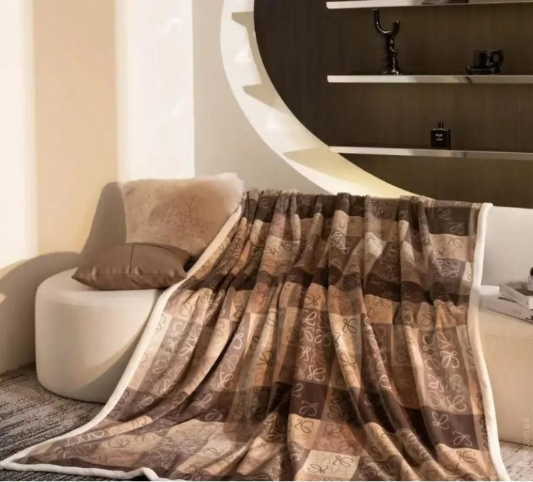 Плед велюровый двуслойный Home Textile 200x230 см, модель 21