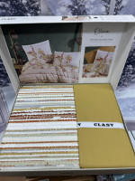 Постельное белье Aran Clasy Ranforce Oliva V-1 евро