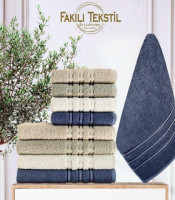 Набор махровых полотенец Fakili Полоска из 4 шт. 70х140 см, модель 2
