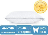 Подушка Mirson шелковая Royal Pearl Natural №943 средняя регулируемая 50x70 см 