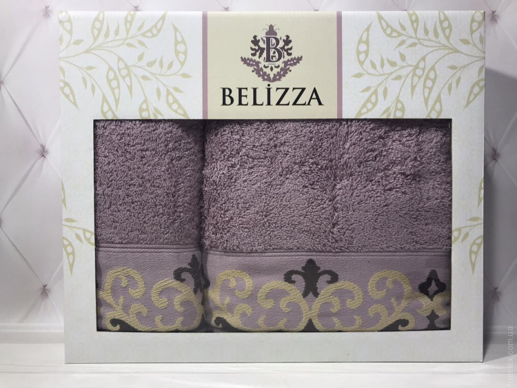 Набор махровых полотенец Belizza из 2 штук 50x90 см+70x140 см, модель 31