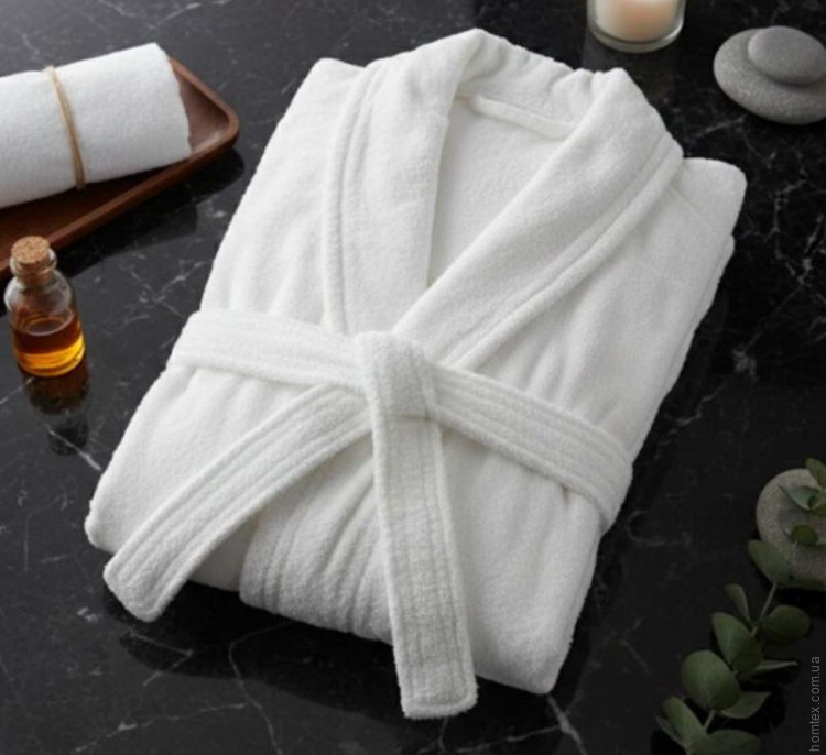 Халат махровий Zeron білий