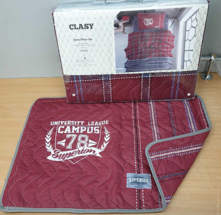 Покривало дитяче стьобане Clasy Campus V1 180x240 см з наволочкою 50x70 см