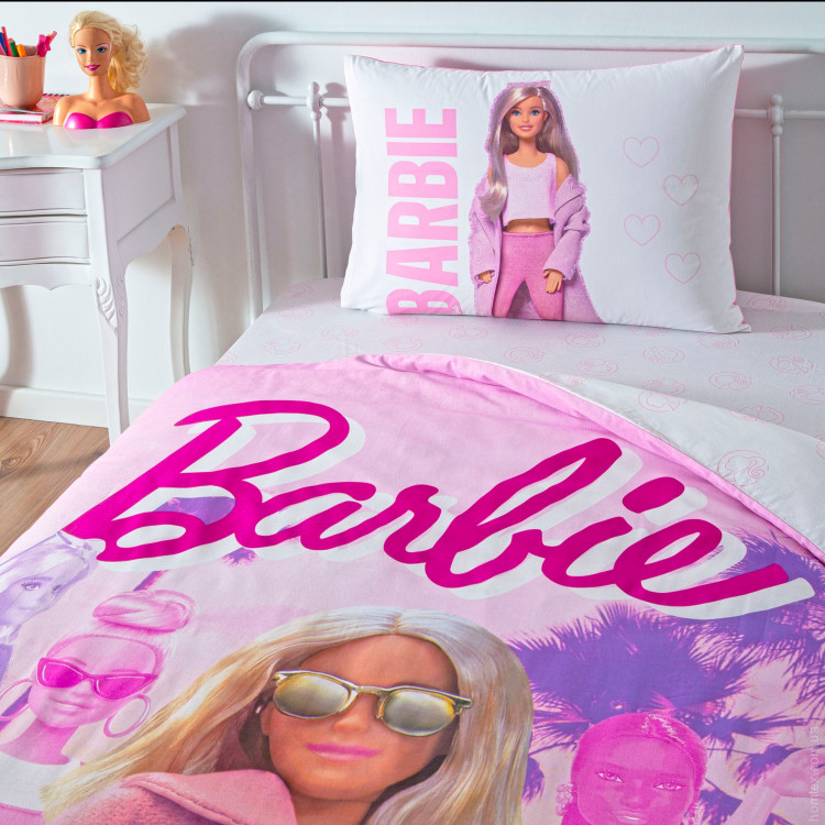 Постельное белье Tac Disney Barbie pink Power детский