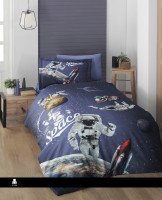 Постільна білизна First Choice Space 3D satin полуторний